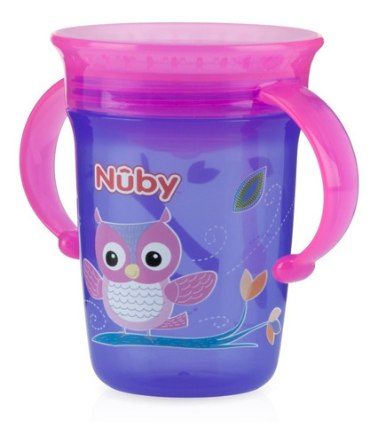 Vaso Antiderrame Wonder 360 Nuby 240 Ml Con Asas Antivuelco