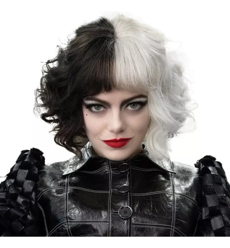 A. Peluca Peruca De Cosplay Cruella Devil Same Realistic +