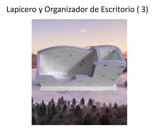 Lapicero Y Organizador Portatarjeta En Mdf Pintado A Mano
