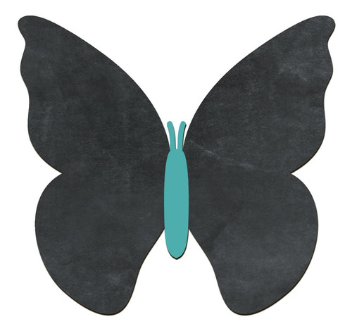 Imagen 1 de 3 de Pizarra Decorativa Pizarrón (no Vinilo) Mariposa Turquesa