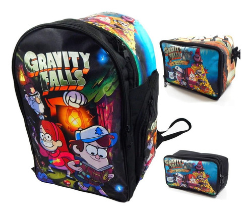 Mochila Gravity Falls Combo Lonchera Lapicera Diario 3 Diper