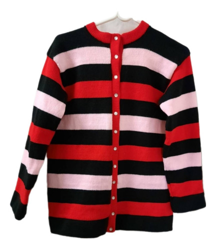 Saco Sweater Rojo, Negro Y Rosa, Todos Los Talles S A Xxxl