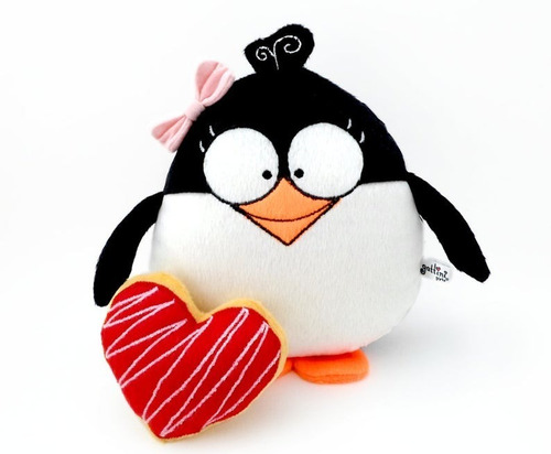 Pingüino Niña Peluche Nombre Personalizado Aniversario Amor