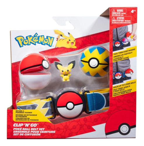 Pokémon Clip'n' Go Cinturón+ Pokebola Pikachu