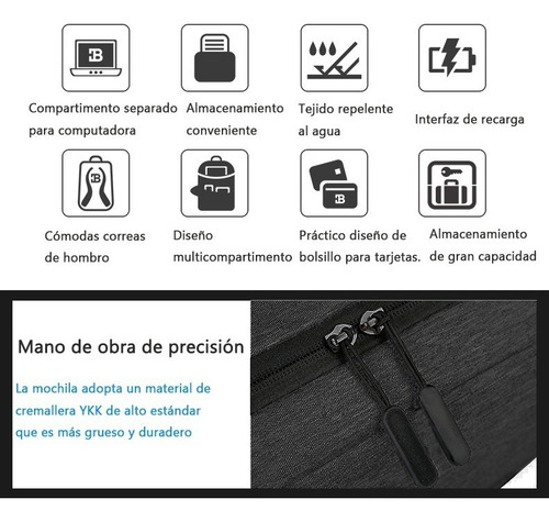 Alta Calidad Mochila Impresa, Con Cargador Usb, Mochilas