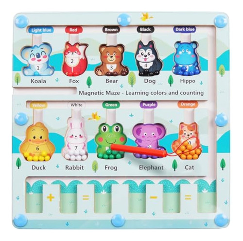 Laberinto Magnético De Números De Colores Qzmtoy, Montessori