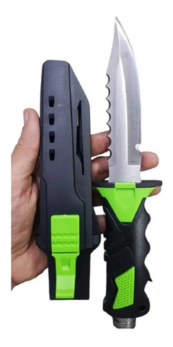 Cuchillo Buceo Acuático Táctico Pesca + Estuche Correas 313