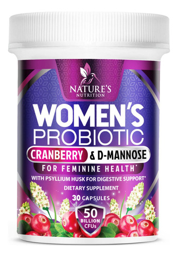 Probióticos Para Mujeres Con Prebióticos Y Arándano, 50 M