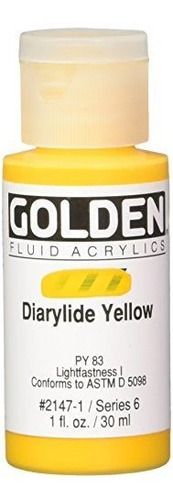 Pintura - Golden Fluid Acrylic Paint 1 Ounce-dairylide Yello