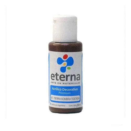 Acrilico Eterna 50 Ml Decorativos Premium Colores X 1 Óleo Tierra Sombra Tostada