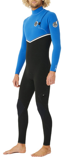 Long John Rip Curl E Bomb 2/2mm Zip Free Black Blue