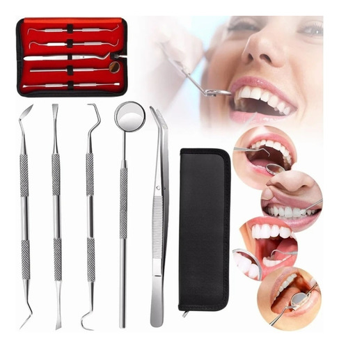 Pack 5 Herramientas Limpieza Dental Acero Inox