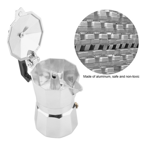 Moka Pot, 50 Ml, 1 Taza De Café Expreso De Aluminio Tipo Ita