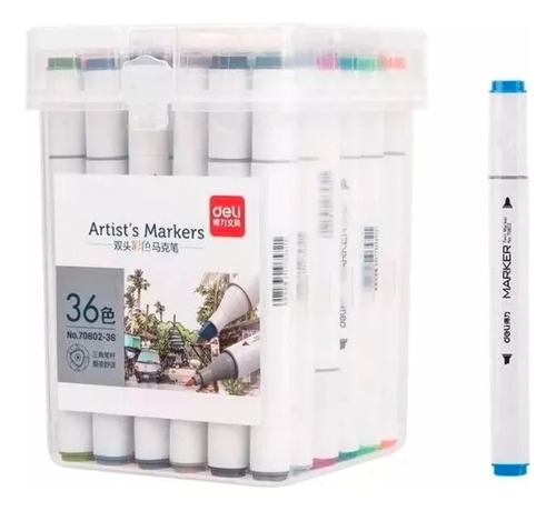 Marcadores Deli Doble Punta Sketch Artist´s X 36 Uds