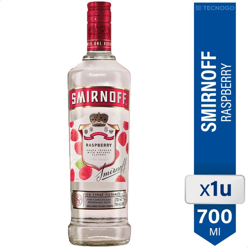 Vodka Smirnoff Saborizado Sabor Raspberry Frutilla 01almacen