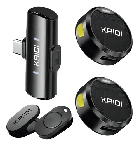 Microfone de Lapela KAIDI Cancelamento de Ruído Tipo C iPhone Samsung