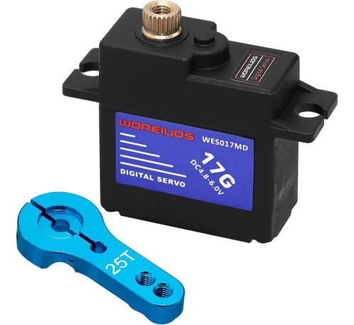Servo Digital Rc 17g, Servo De Engranaje De Metal Impermeabl