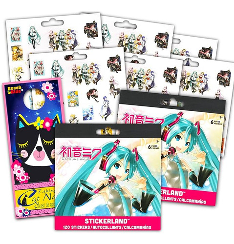 Japenese Anime Paquete Calcomanías Hatsune Miku 240 Calcoman