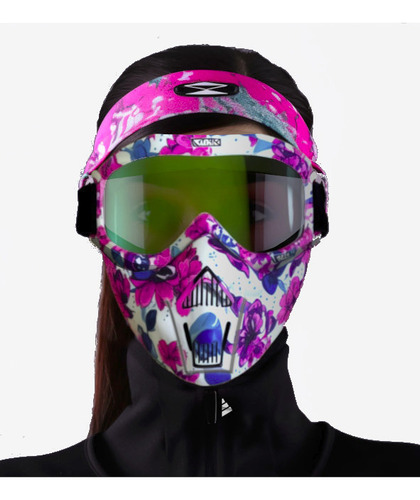 Lente Cortaviento Moto Bici Anti Polvo Full Face Rosa