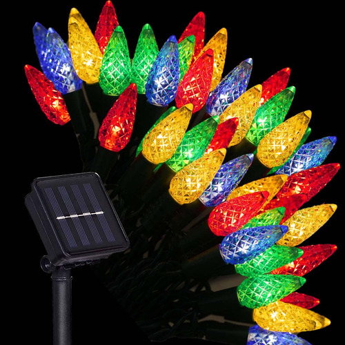 Guirnalda De Luces Solares De Navidad, 50 Led, 8 Modos C6, C