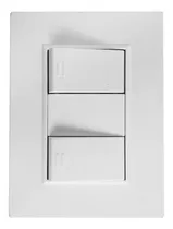 Comprar Plaqueta Duomo Flat Blanca Con 2 Interruptores Unipolares