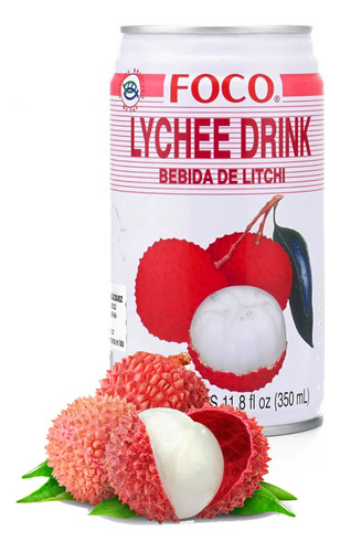 Jugo De Lychee Bebida Foco Lata 350ml - Caja Con 24 Latas