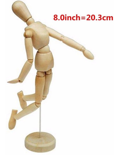 Boneco Articulado * Madeira Importado - 20cm - Só Hoje