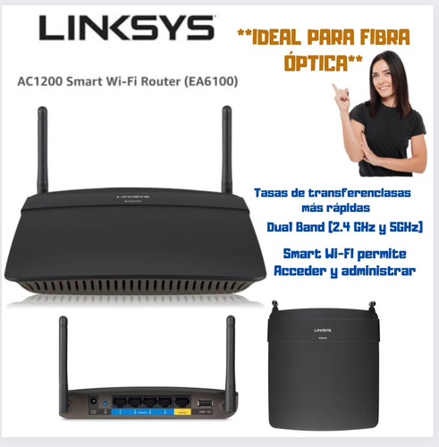 Router Wi-fi Enrutador Linksys Ac1200 (ea6100) Dual Band 