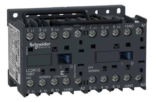 Lc2k1210e7 Reversing Contactor, Tesys K, 3p, Ac-3, Lt Or Eq