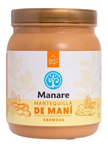 Mantequilla De Maní 100% Natural 1 Kg Sin Aditivos Manare 