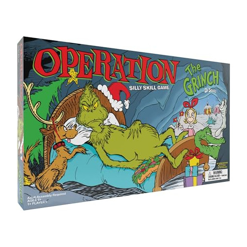 Operation: The Grinch Board Game | Classic Dr. Seuss Art & C