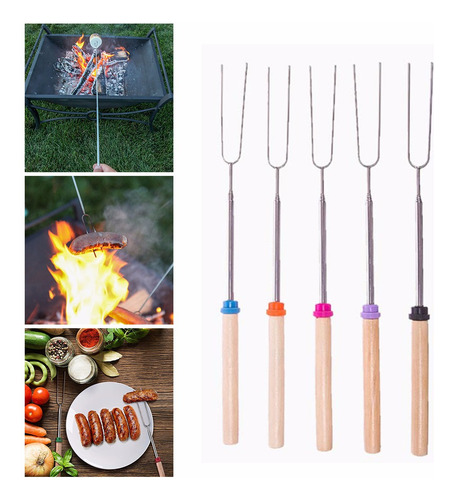 Varillas Telescópicas De Acero Inoxidable Para Asar Barbacoa