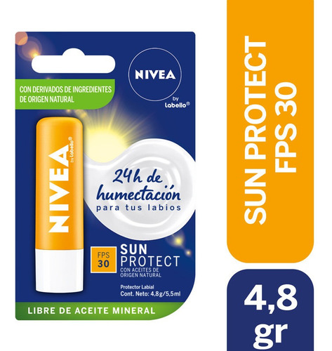 Bálsamo Labial Nivea Sun Protect Spf30 4,8gr