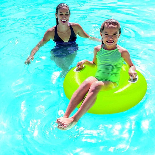 Flotador Inflable Niños Neón + Agarres Piscina Playa Nado :)