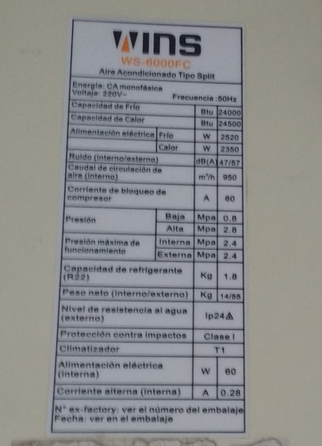 Imagen 7 de 7 de Aire Acondicionado Frio/ Calor Split