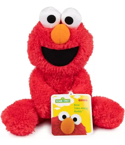 Peluche Muñeco Elmo Plaza Sésamo Abrazos 33 Cm Color Rojo