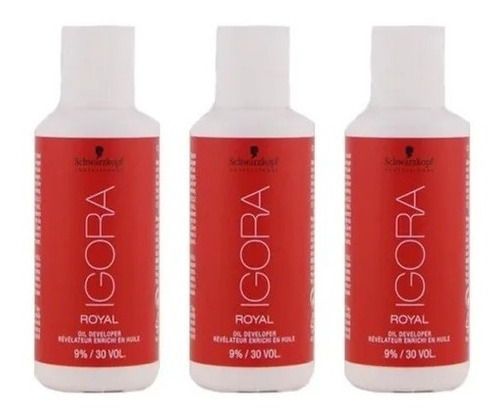 3 Oxidantes Igora Schwarzkopf (10-20-30-40vol) - 60ml C/u