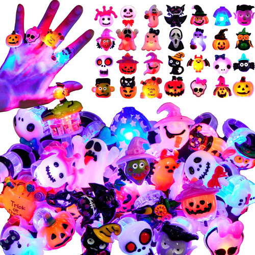 Joyin 28 Anillos De Luz Led Espeluznantes De Halloween Que B