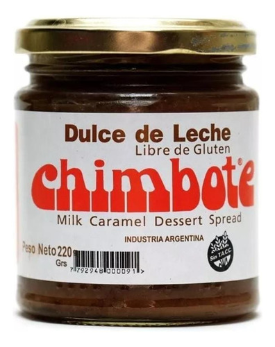 Dulce De Leche Chimbote 220 Grs - Libre De Glutén.