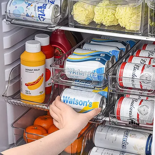 Organizador dispensador para latas, organiza refrigeradores o armarios,  organizador doméstico