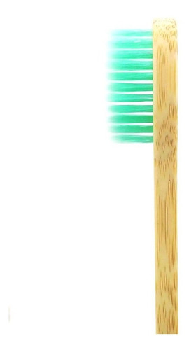 Imagen 1 de 10 de Cepillo Dientes Madera Bambu Ecologico Cerda Suave