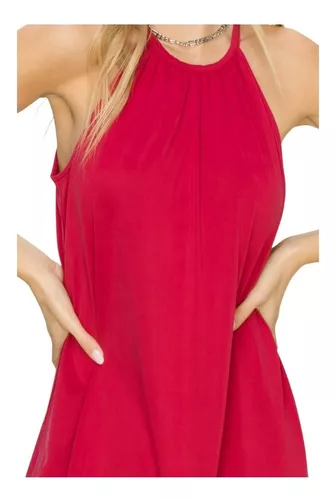 Vestido Largo Casual Ideal Para Toda Ocasion, Color Rojo | GLAM