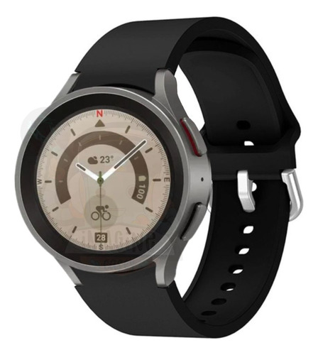 Pulsera de silicona con cierre social para Galaxy Watch 5 Pro, color: negro