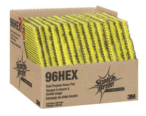 Imagen 1 de 4 de Fibra Scotch Brite 96hex De Uso Dual 3m Caja 15 Piezas