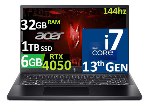  Acer Nitro V 15 144hz Ci7-13620h 32gb, 1tb Ssd, Rtx4050 6gb
