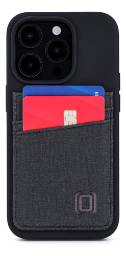 Tarjetero Dockem iPhone 14 Pro Silicona Líquida Negra