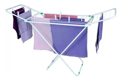 Tendedero De Pie Extensible Plegable Mor Acero 8 Mts Ropa