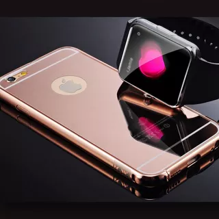 Funda Carcasa De Lujo iPhone 6 Plus Efecto Espejo Rosada