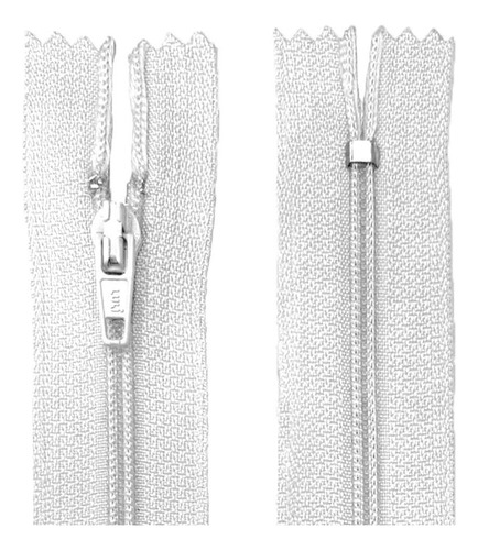 Ziper Fixo Fino Com Nylon N°3 Luli Com 18cm Pacote Com 10un
