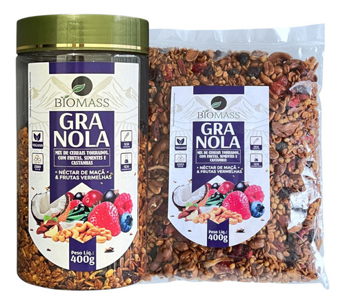 Granola Biomass 400g Pote Nécta De Maça E Frutas Vermelhas